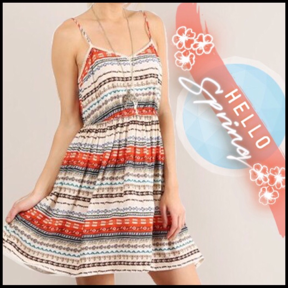 Tribal Print Dress - Picture 1 of 7